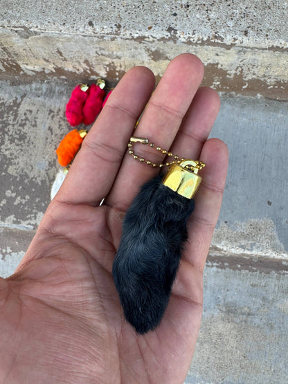 Lucky Rabbit foot - Genuine : Red