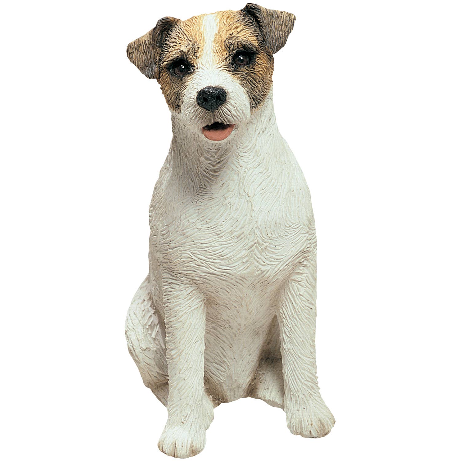 Jack Russell Terrier Rough Sculpture: Brown/White / Figurine