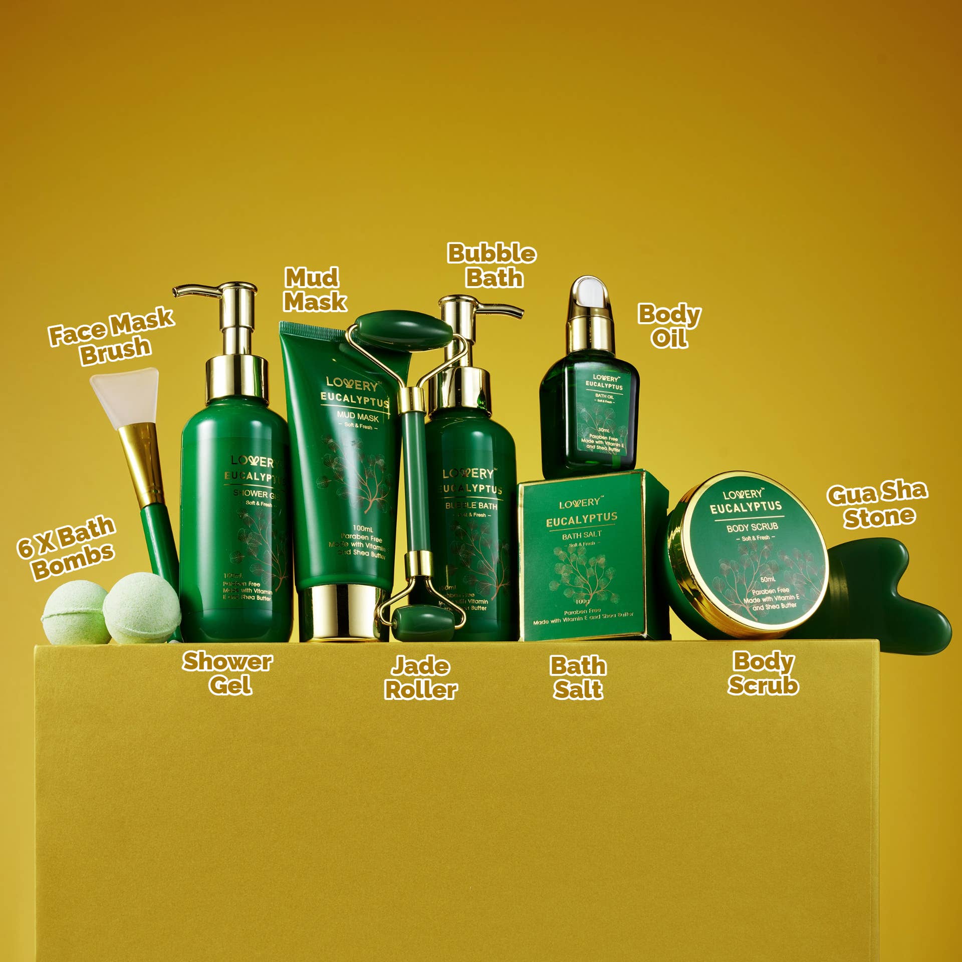 Eucalyptus Home Spa Bath & Body Care Set