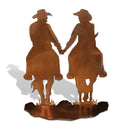 Cowboy Cowgirl Horse Holding Hands Table Topper Sculpture : Large