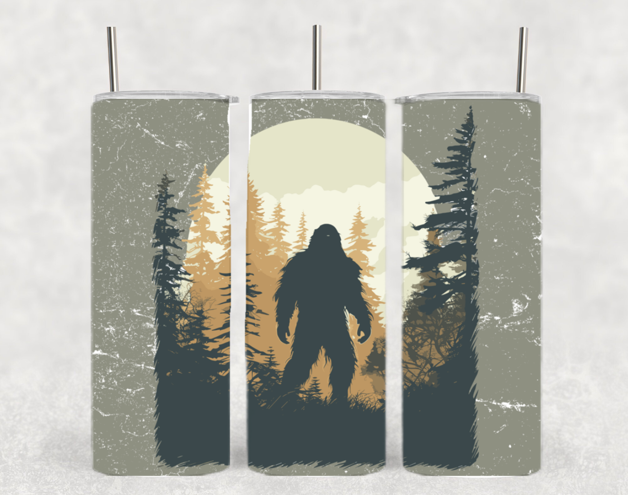 Bigfoot Cryptid Monster Myth Silhouette Tumbler