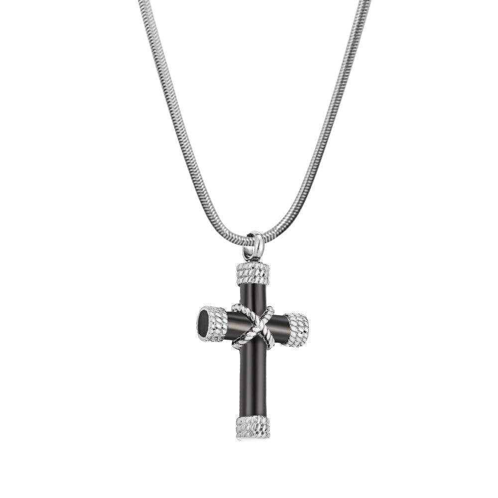 Hawser Cross Cremation Urn Ash Holder Necklace