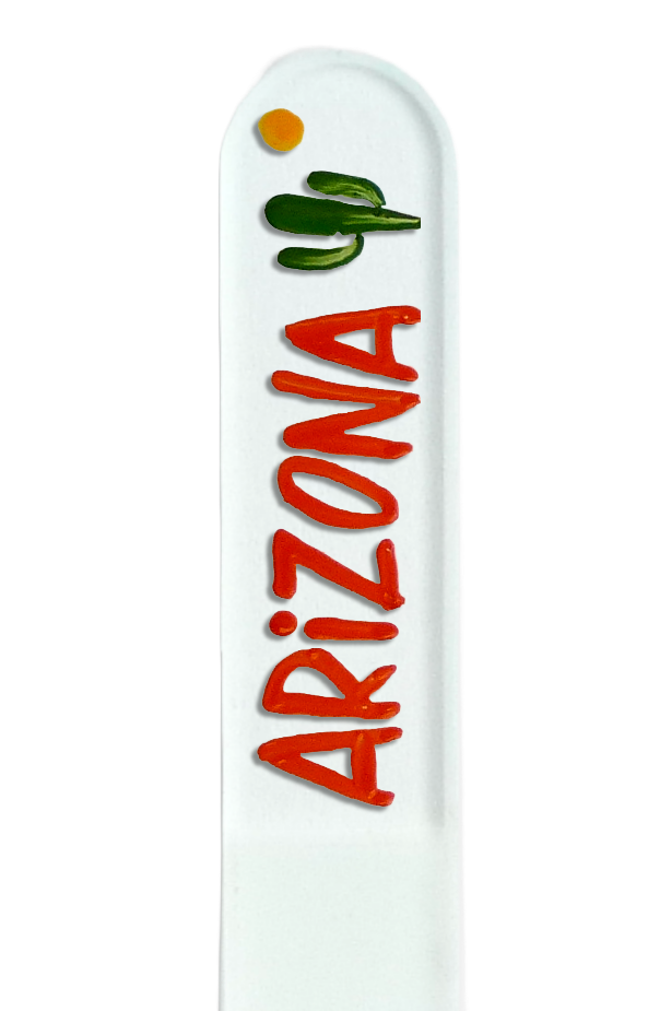 Arizona Cactus Southwest Handpainted Czech Crystal Nail File: Large