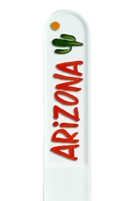 Arizona Cactus Southwest Handpainted Czech Crystal Nail File: Large