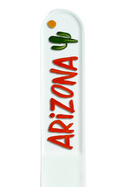 Arizona Cactus Southwest Handpainted Czech Crystal Nail File: Small