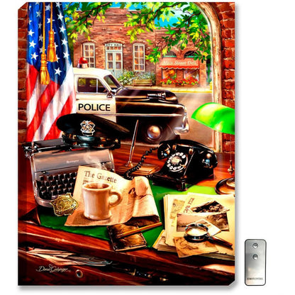 Glow Decor Hometown Hero Law Enforcement Wall Art