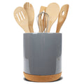 Utensil Crock Gray Stoneware