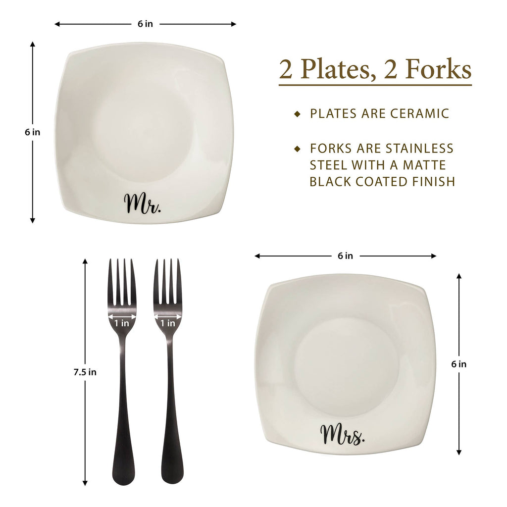 Mr & Mrs Plates with Forks