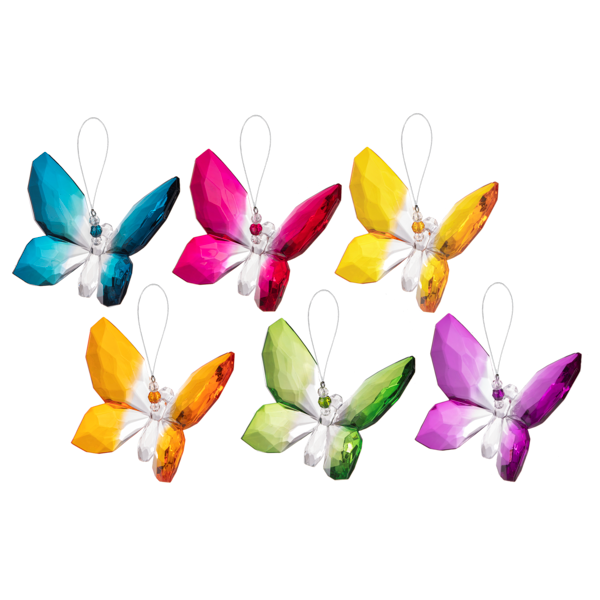 Crystal Expressions Solid Color Hanging Butterflies