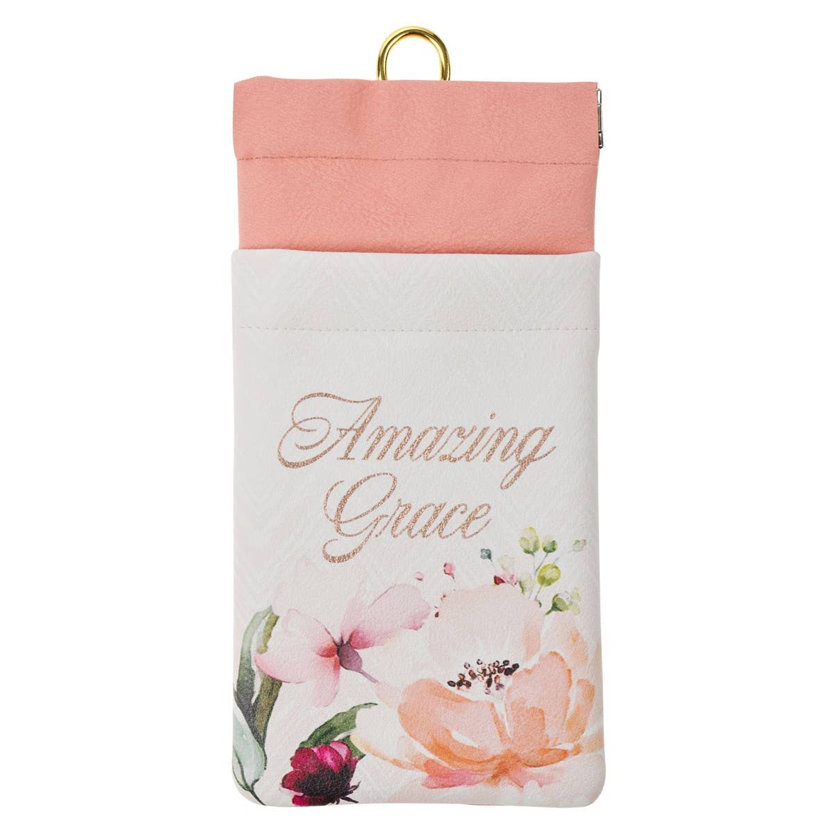 Amazing Grace Coral Eyeglass Case