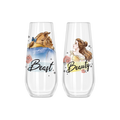 Beauty and the Beast 2pc Stemless Fluted Glass Set