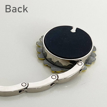 Purse Hook Hanger, Foldable Handbag Table H: Sunflower