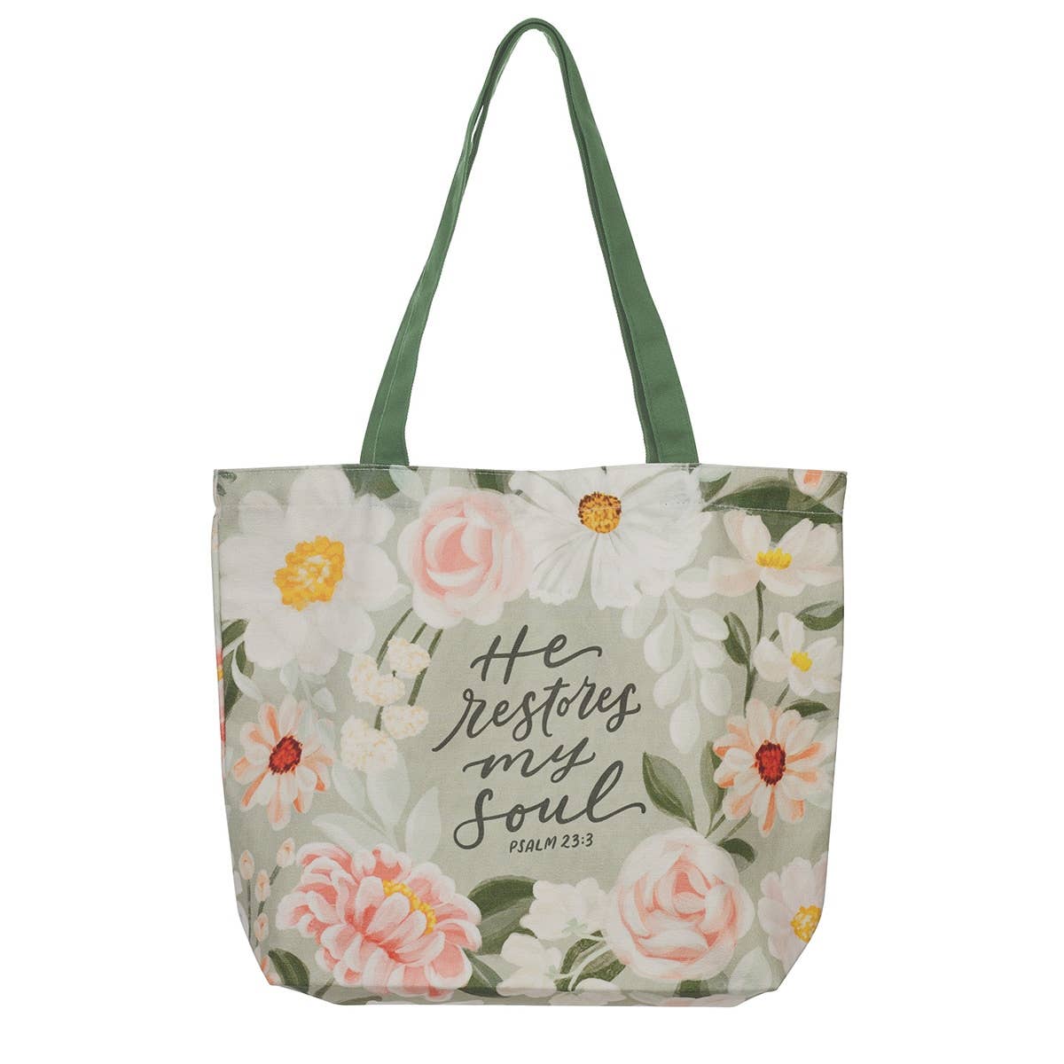 He Restores My Soul Ps. 23:3 Canvas Tote