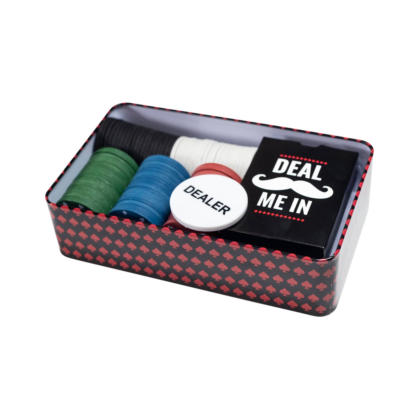 Men's Professional Poker in a Tin Set: Black