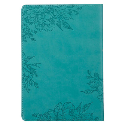 Living A Hope-Filled Life Teal Faux Leather Devotional