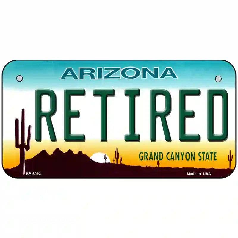 Arizona Retired Novelty Metal License Plate