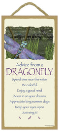 Advice from a Dragonfly Wood Sign