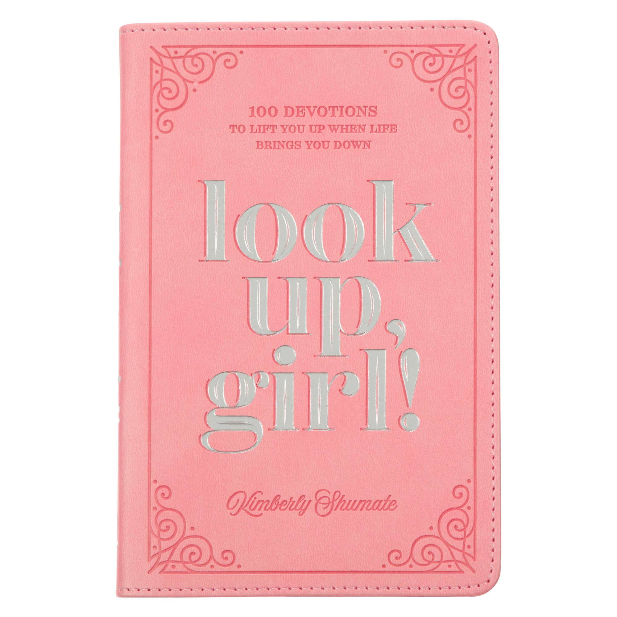 Look Up, Girl! Pink Faux Leather Devotional