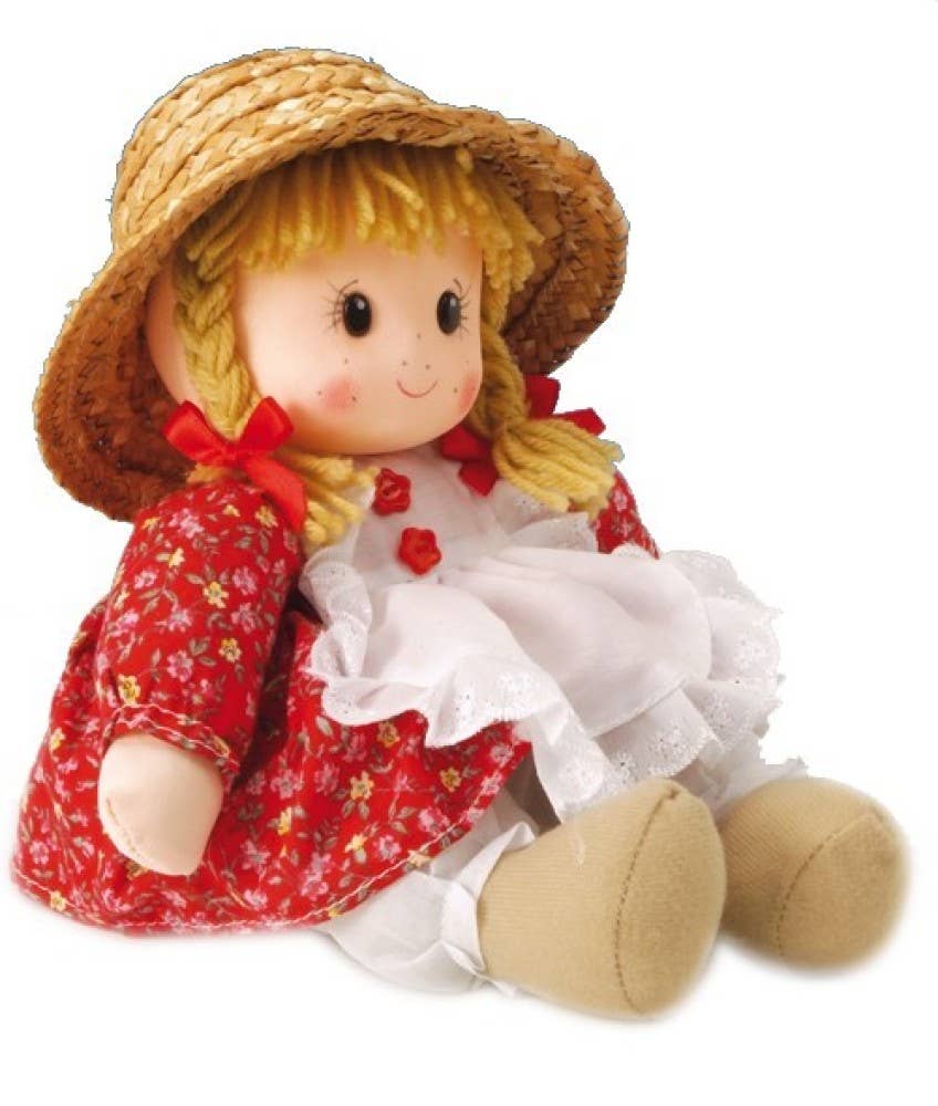 Freckle Girl With a Red Dress Musical Doll