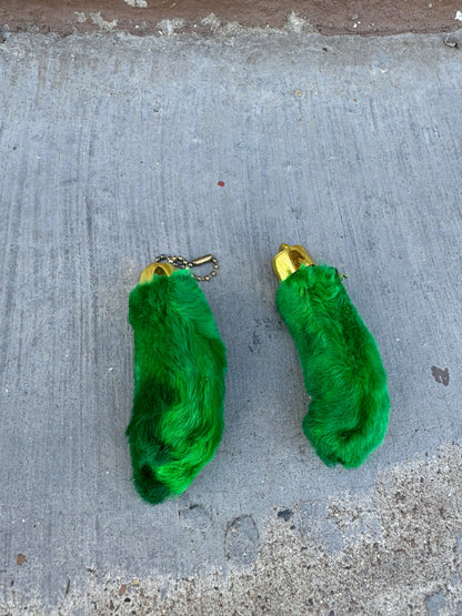 Lucky Rabbit foot - Genuine : Red