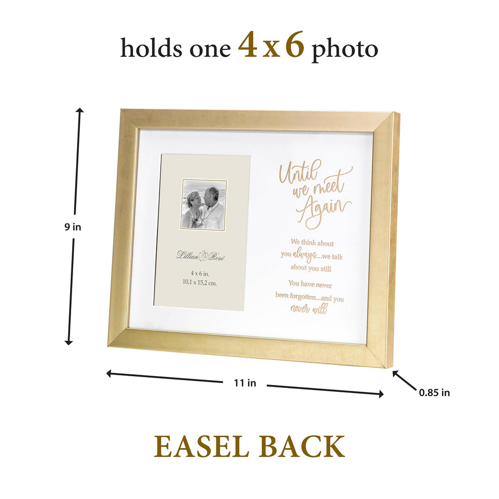 Memorial Gold Photo Frame with Sympathy Verse