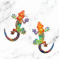 Gecko Rainbow Decorative Screen Door Magnet 2pc