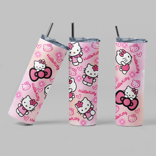 Hello Kitty Tumbler - Pink Cat Anime