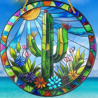 Cactus Acrylic Suncatcher