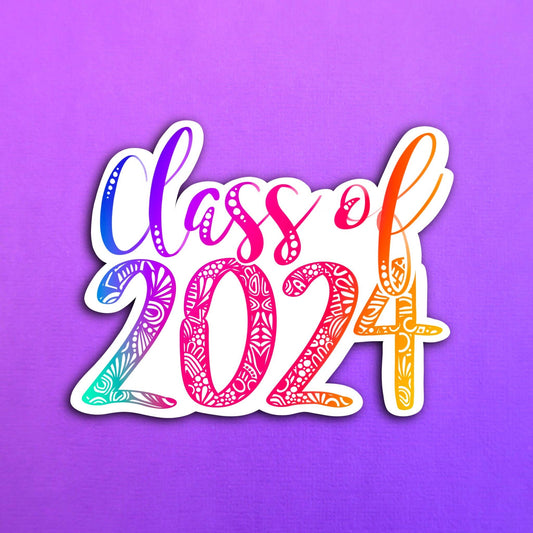 Class of 2024 Rainbow Sticker