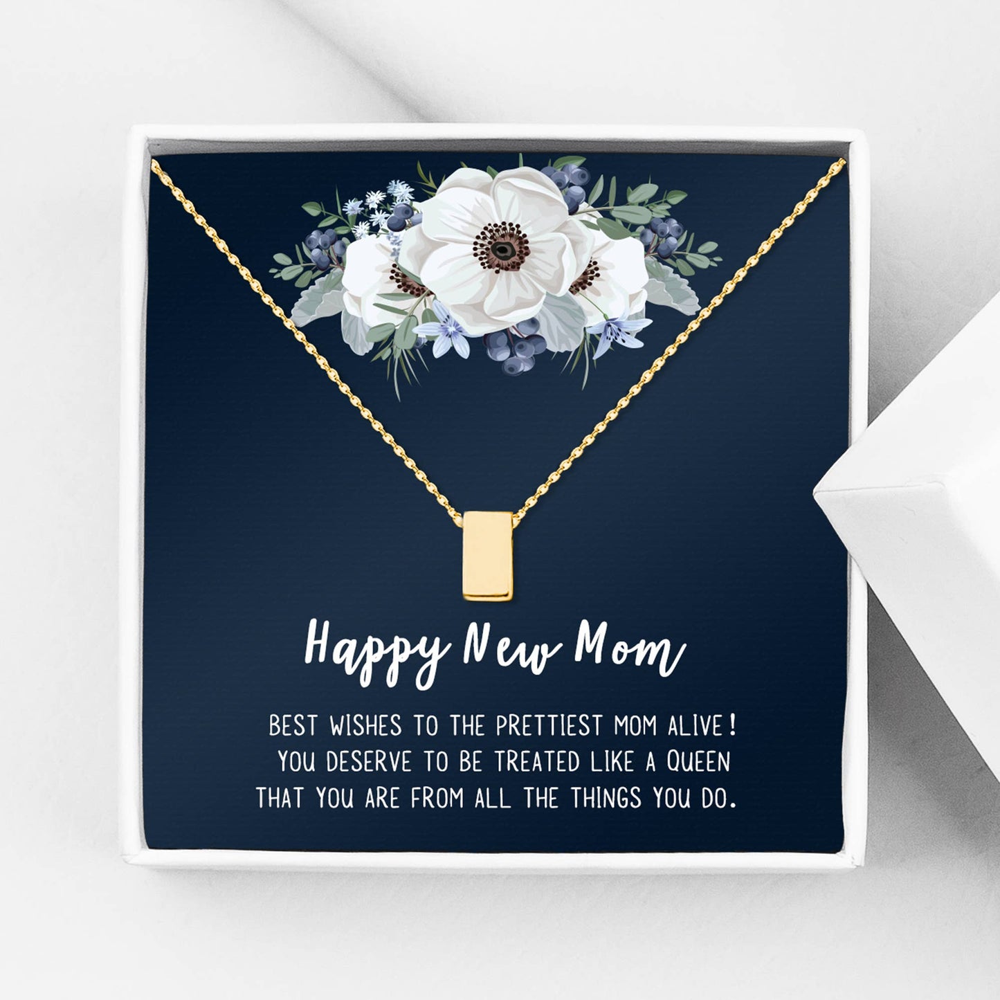 Happy New Mom Necklace