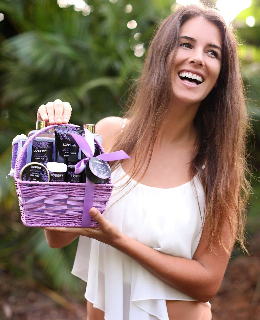 Lavender and Jasmine - 9pc Home Spa Gift Basket Bath Set