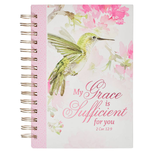 My Grace..Wirebound Journal Pink My Grace 2 Cor. 12:9