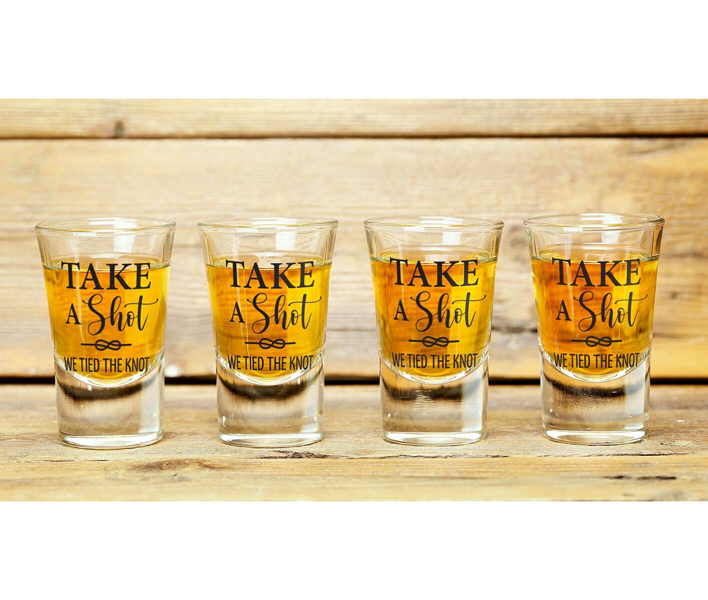 Tied the Knot Wedding Day Shot Glass