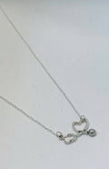 Silver Nursing Student Necklace Light Brown Hair
