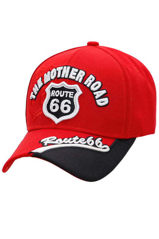 Route 66 The Mother Road Arc Logo Acrylic Baseball Cap