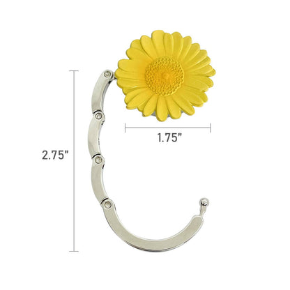 Purse Hook Hanger, Foldable Handbag Table H: Sunflower