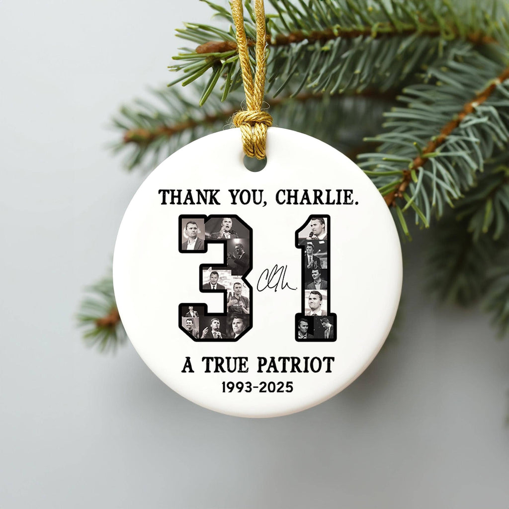Charlie Kirk Memorial Ornament