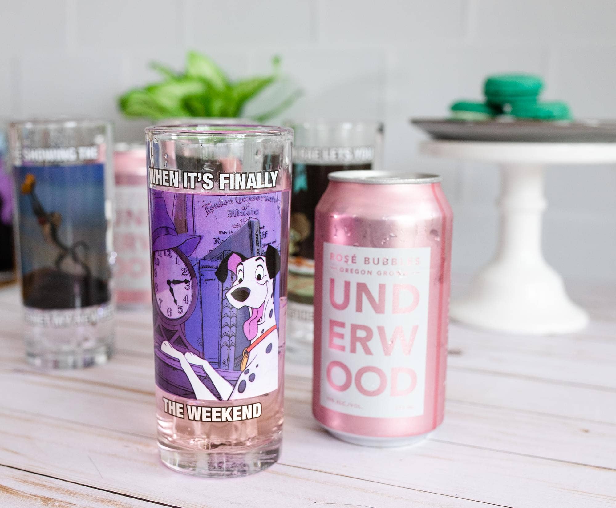 Disney Memes 10-Ounce Tumbler Glasses | Set of 4