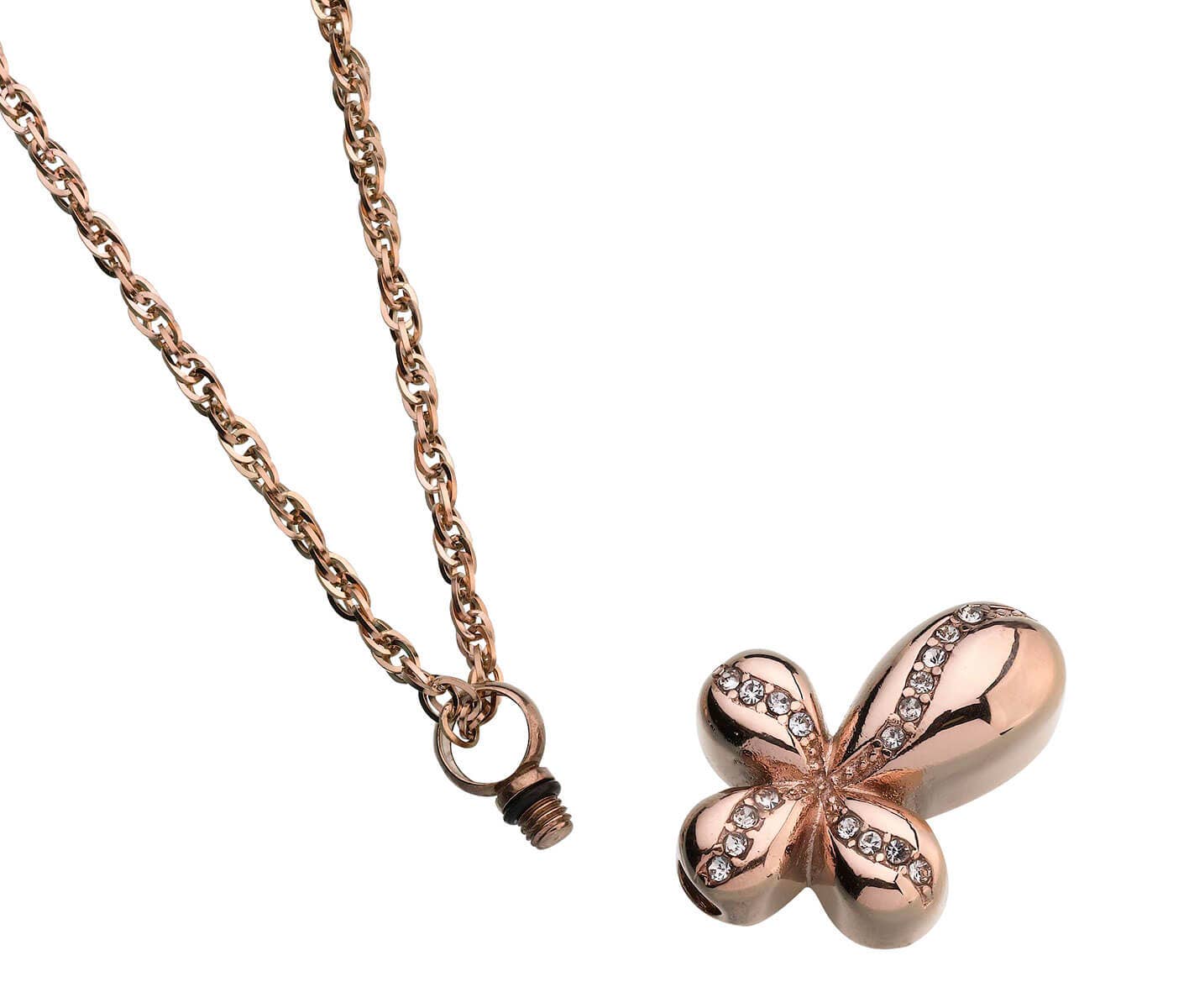 Memorial Jewelry Rose Gold Cross Necklace