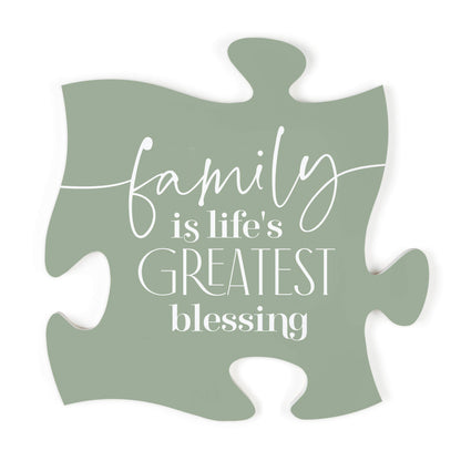 Family Is Life's Greatest Blessing Puzzle Piece