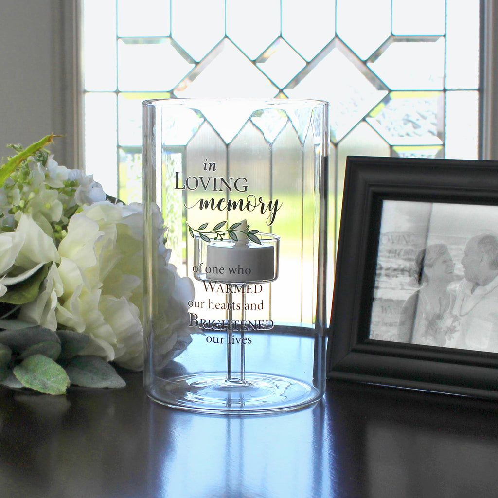 Glass Memorial Tea Light Holder