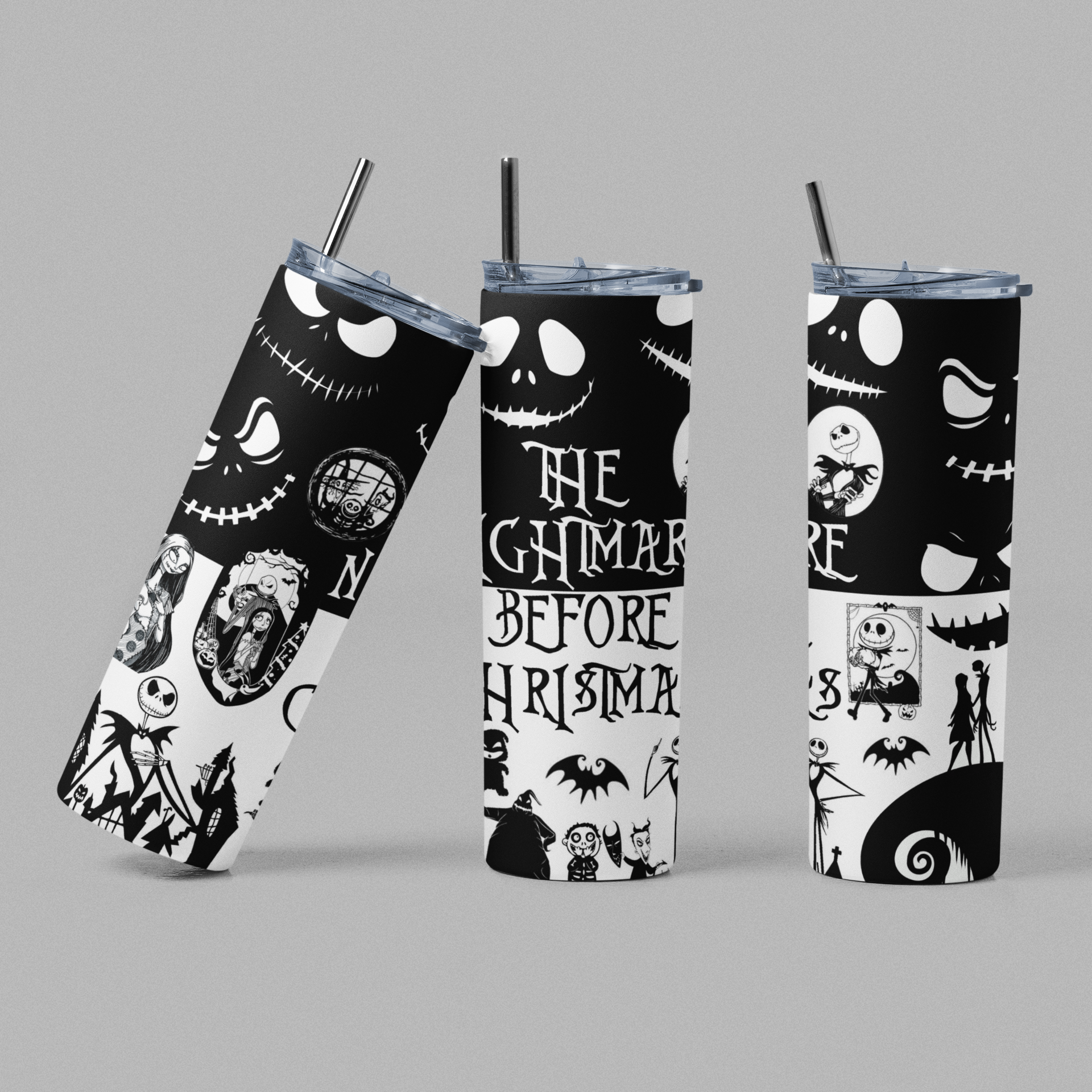 Nightmare Before Christmas Green Glow in the Dark Tumbler