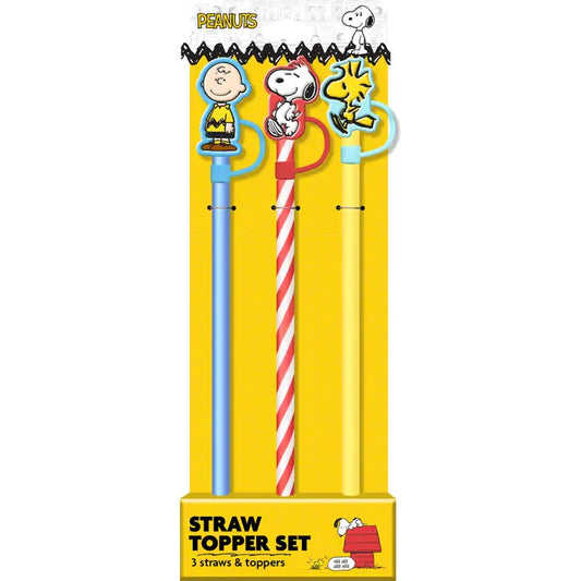 Peanuts Straw Topper Set/3