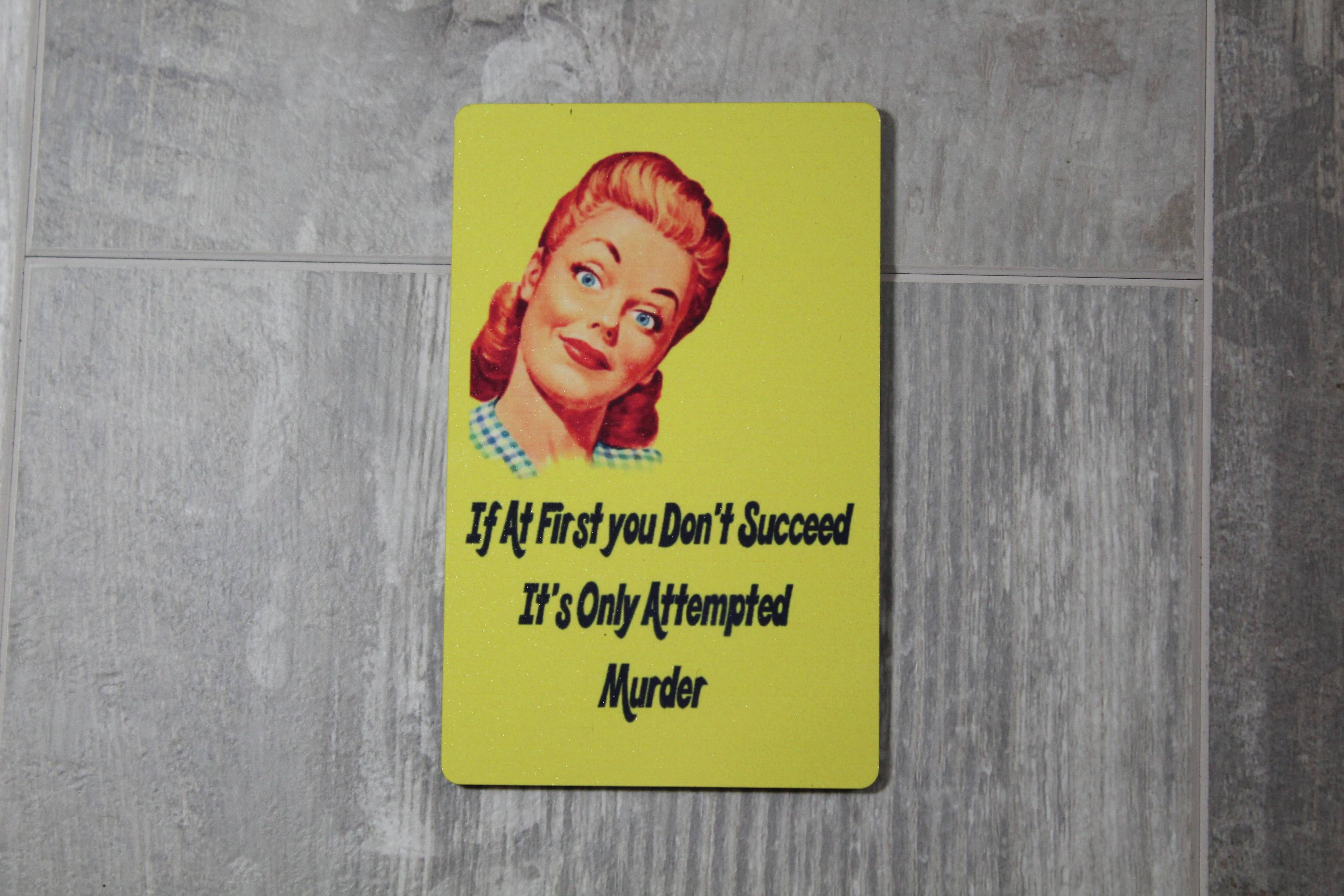 If At First You Don't Succeed Aluminum Magnet