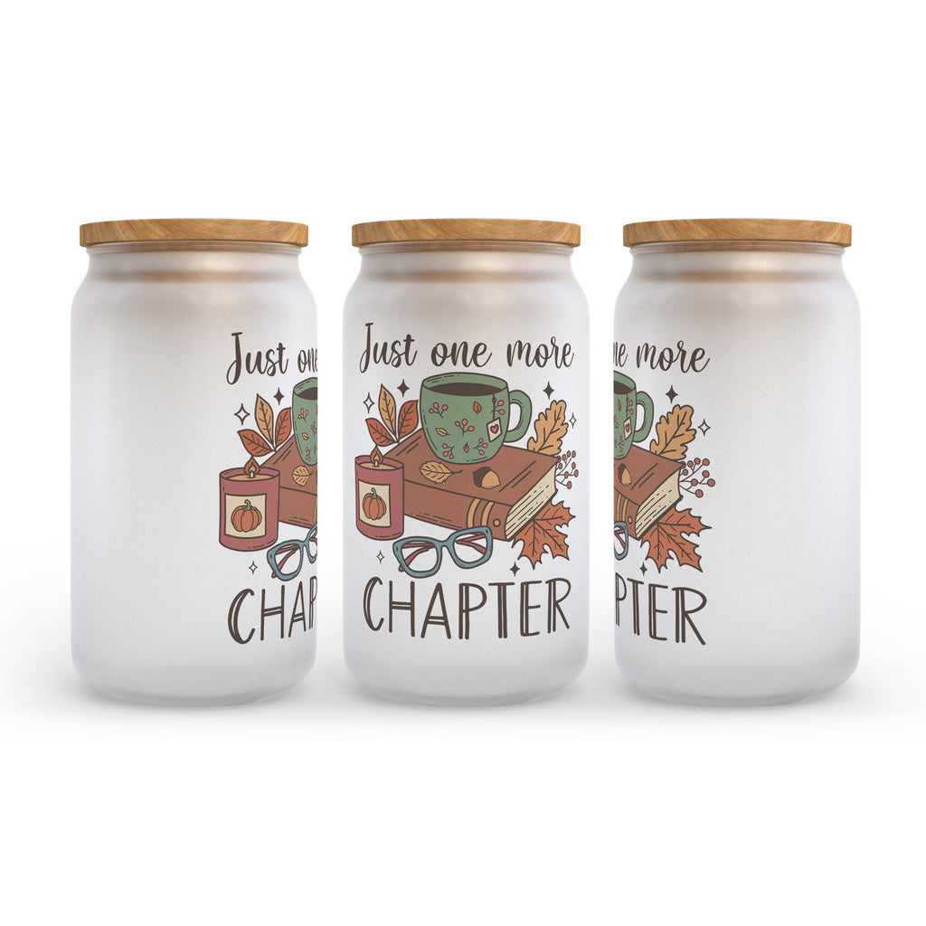 Just One More Chapter Glass Can Tumbler