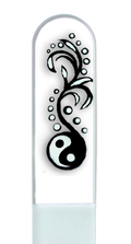 Yin Yang Chinese Balance Hand Painted Crystal Nail File: Large