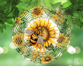 Bee & Sunflower Wind Spinner: 8 inch