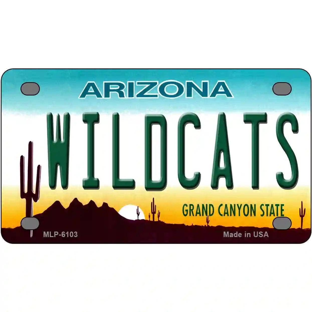 Wildcats Arizona Novelty Metal License Plate