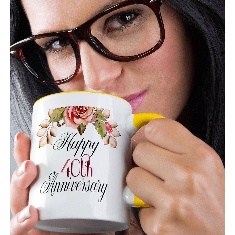 Happy 40th Anniversary Mug