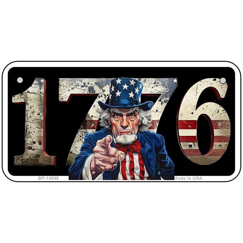 1776 Uncle Sam Novelty Metal License Plate